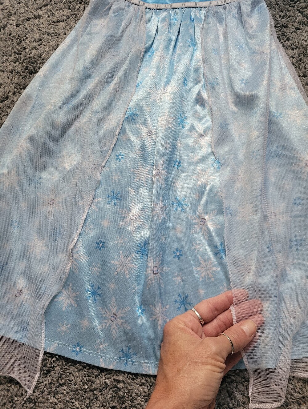 Disney Elsa Girls' Snowflake Nightgown Costume Dress Size 4T Frozen II - Picture 4 of 6